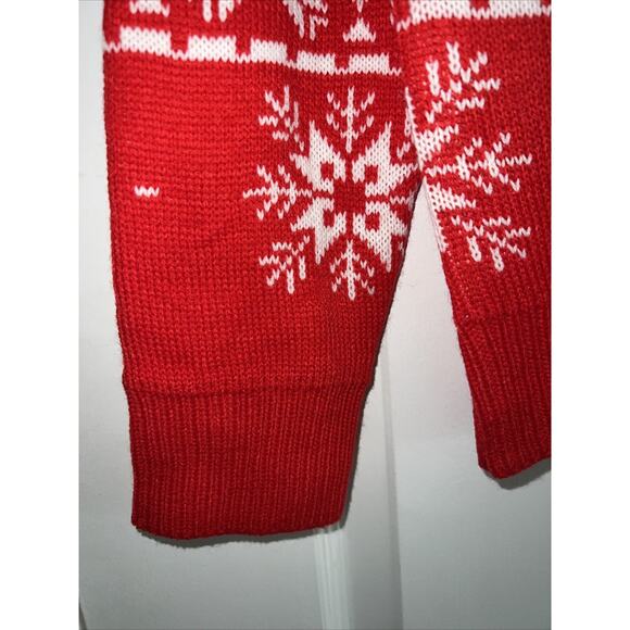 NWT Yidarton Men Size Large Christmas Snowflake Acrylic Sweater, Red Green Black - Picture 5 of 11